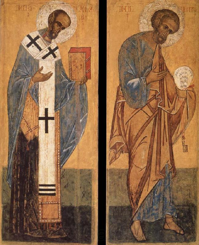 unknow artist Saint Peter and Saint Nicholas Spain oil painting art